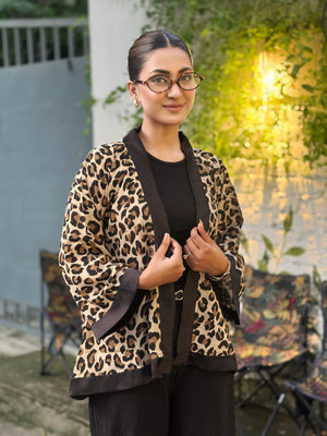 Wild Cat Animal Print Short Kimono – Best Kimono in Bangladesh | TrendyBuzz