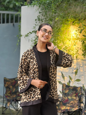 Short Kimono Wild Cat Print Women Bangladesh – TrendyBuzz