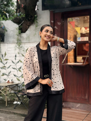 Premium Georgette Short Kimono Dot Story – TrendyBuzz