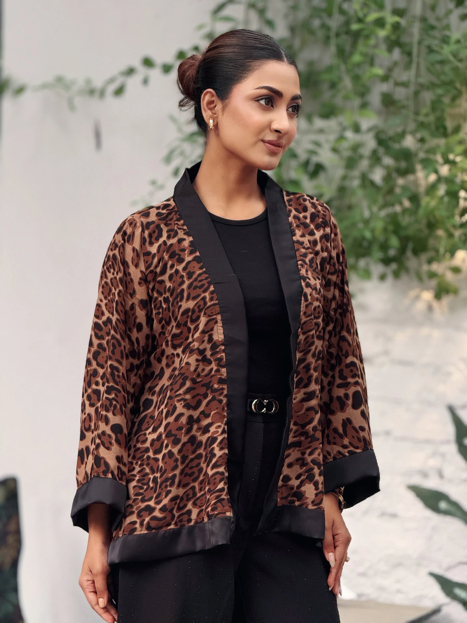 Wild Luxe Animal Print Short Kimono – Best Kimono in Bangladesh | TrendyBuzz