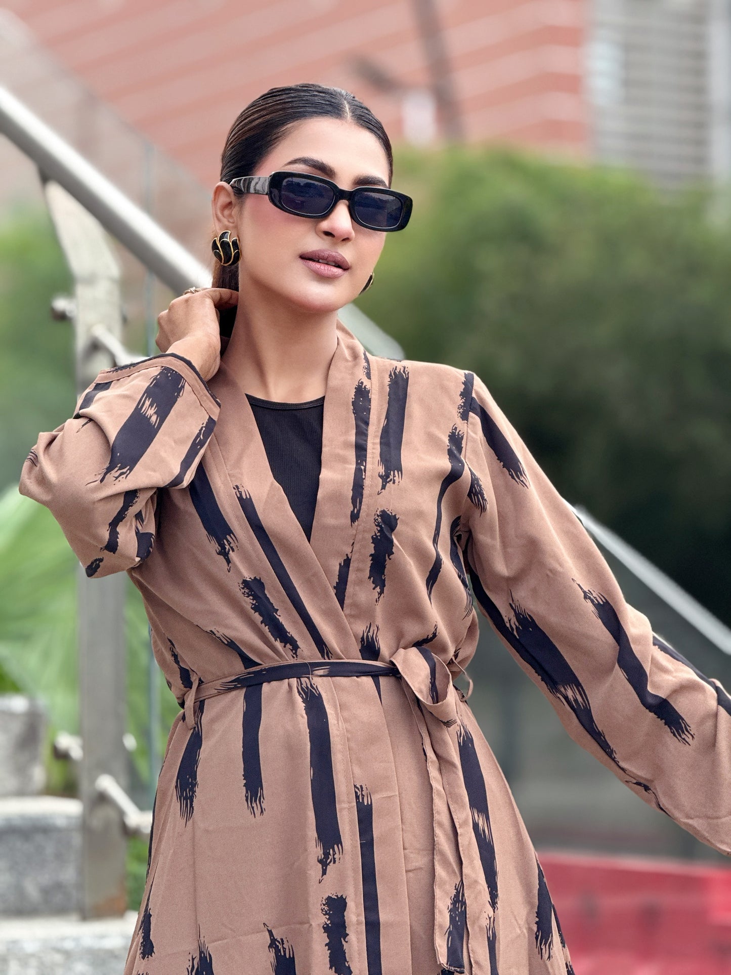 Ladies Long Shrug – Trendy Outerwear for Women || Coffee