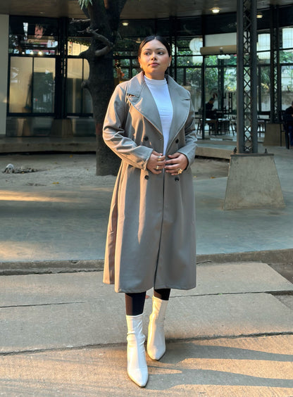 The Classy Long Overcoat – Elegant Winter & Formal Wear | Jacket || Light Olive