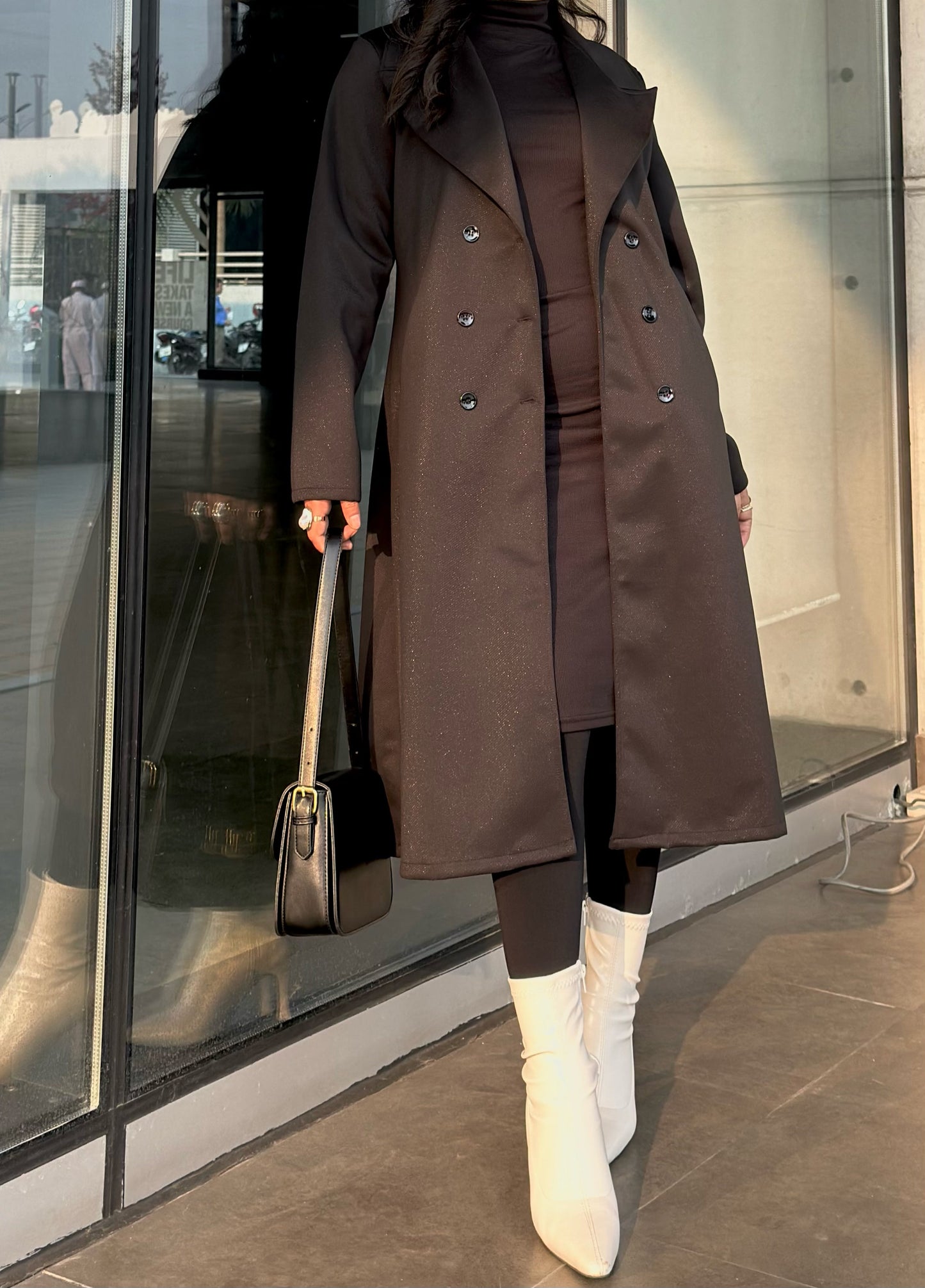 The Classy Long Overcoat – Elegant Winter & Formal Wear | Jacket || Black