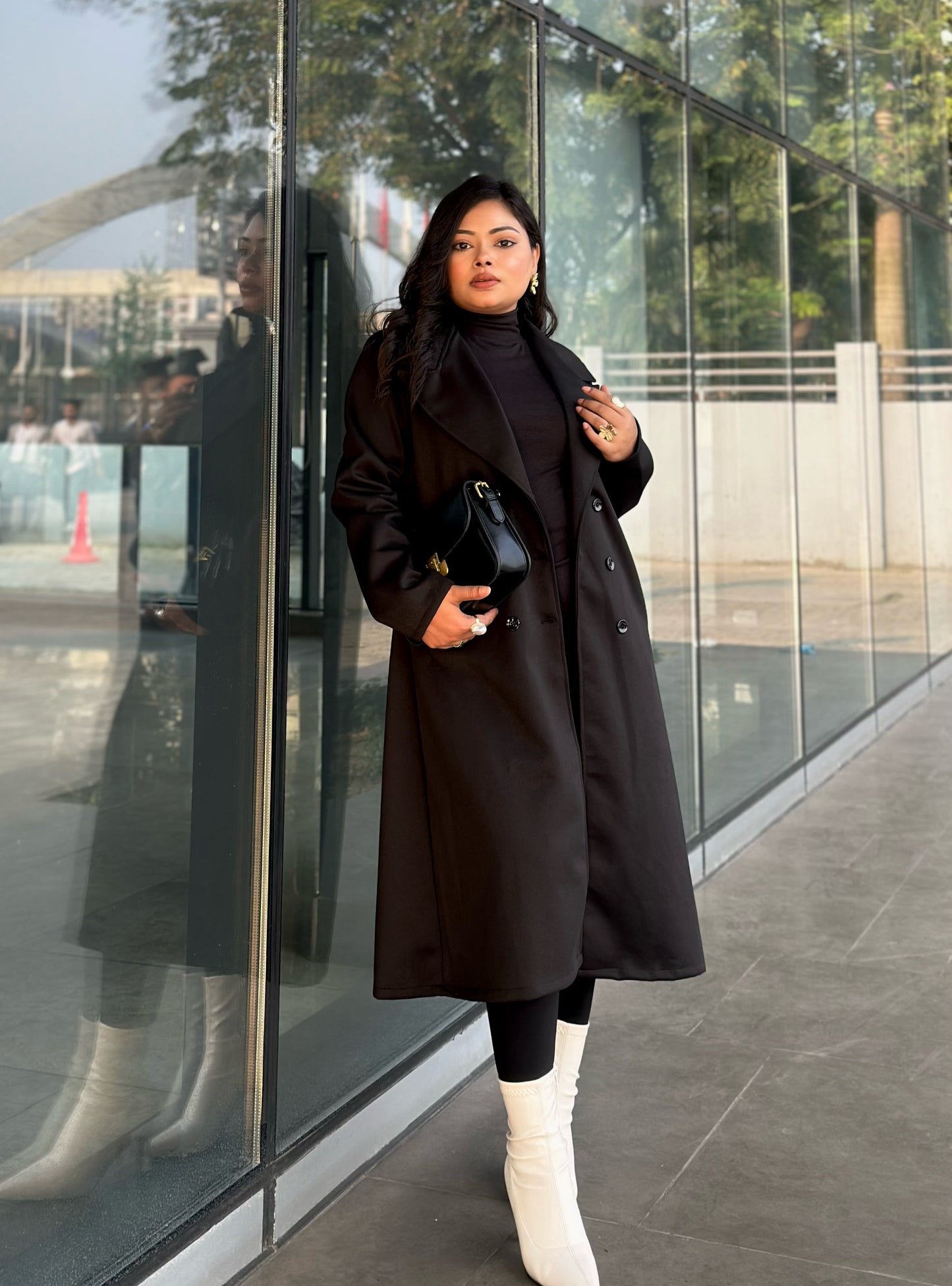 The Classy Long Overcoat – Elegant Winter & Formal Wear | Jacket || Black