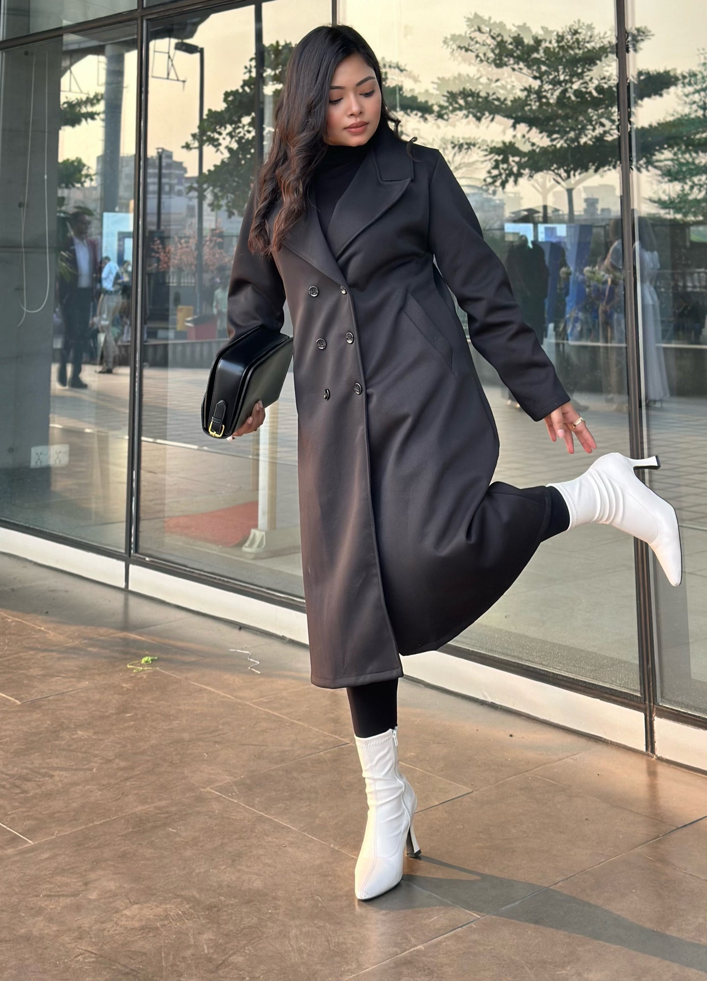 The Classy Long Overcoat – Elegant Winter & Formal Wear | Jacket || Black