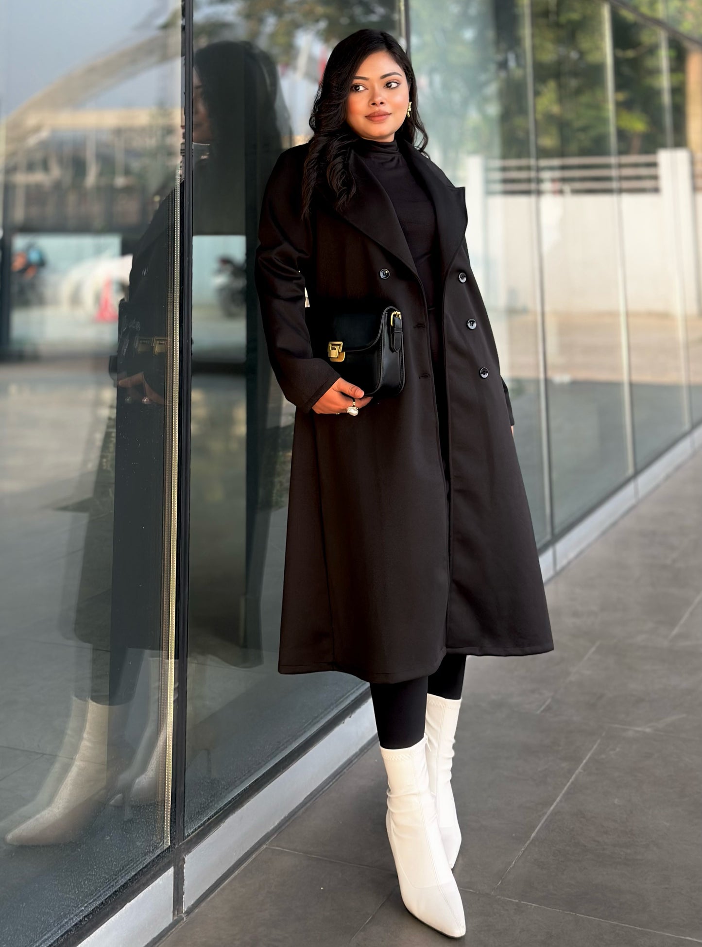 The Classy Long Overcoat – Elegant Winter & Formal Wear | Jacket || Black