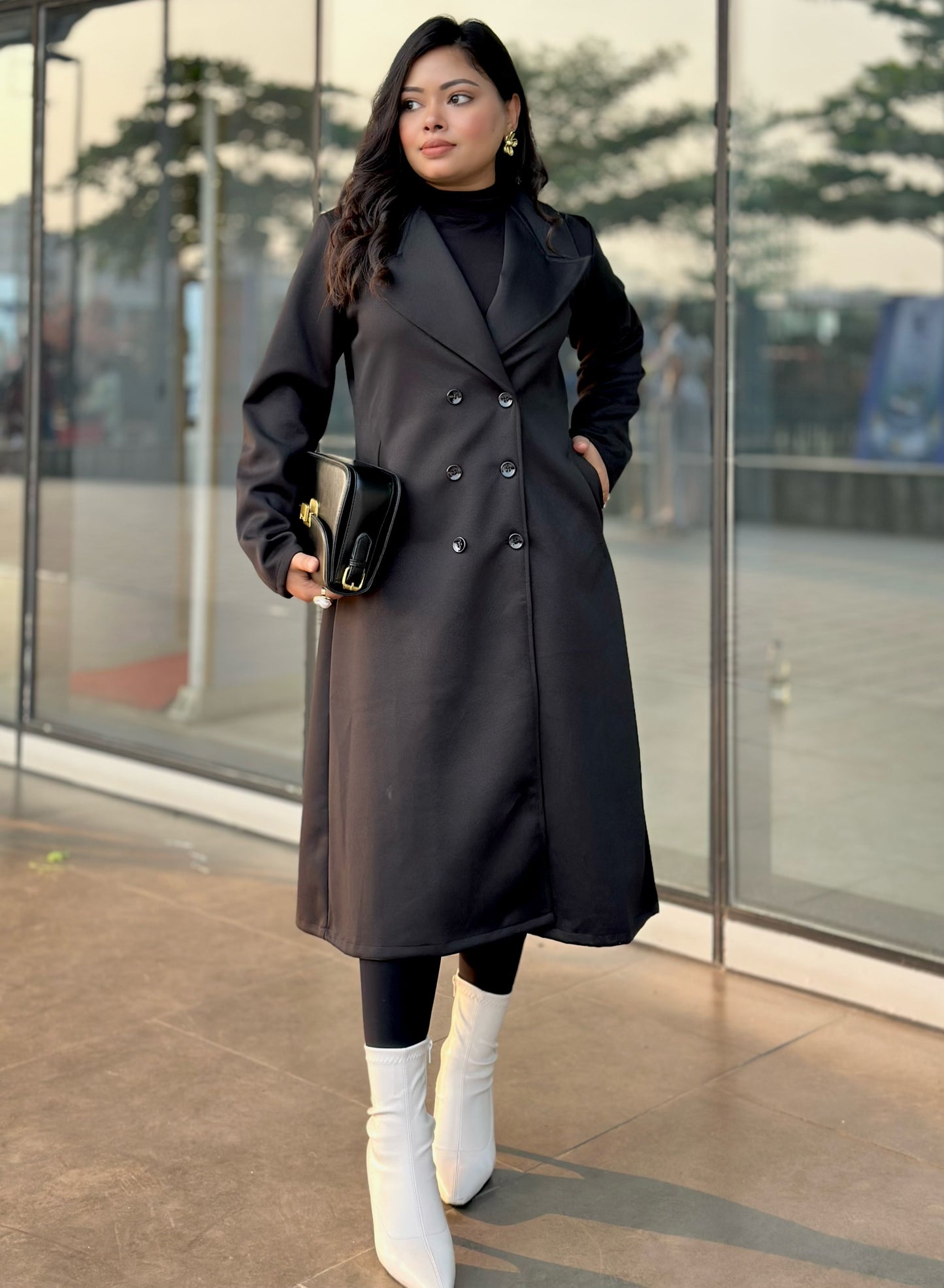 The Classy Long Overcoat – Elegant Winter & Formal Wear | Jacket || Black