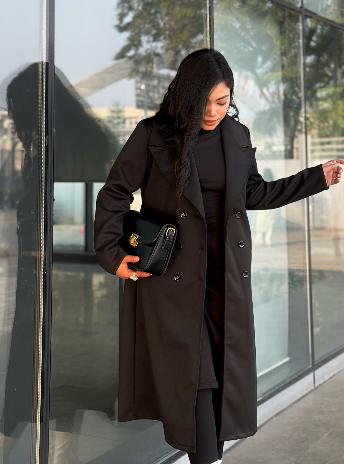 The Classy Long Overcoat – Elegant Winter & Formal Wear | Jacket || Black