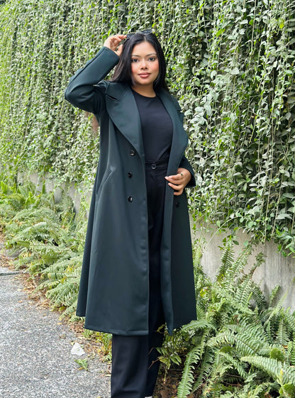 The Classy Long Overcoat – Elegant Winter & Formal Wear | Jacket || Dark Green