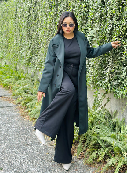The Classy Long Overcoat – Elegant Winter & Formal Wear | Jacket || Dark Green