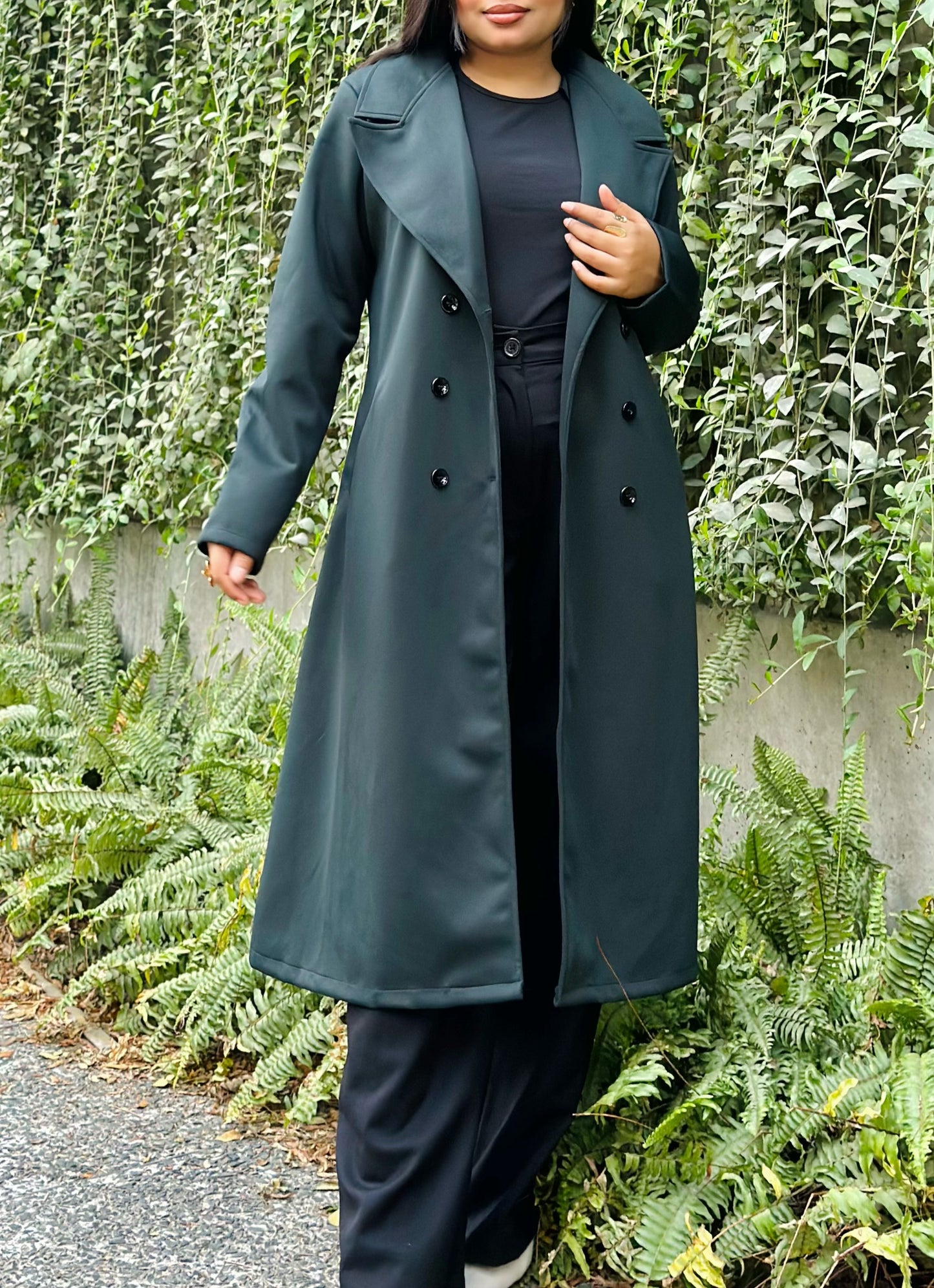 The Classy Long Overcoat – Elegant Winter & Formal Wear | Jacket || Dark Green