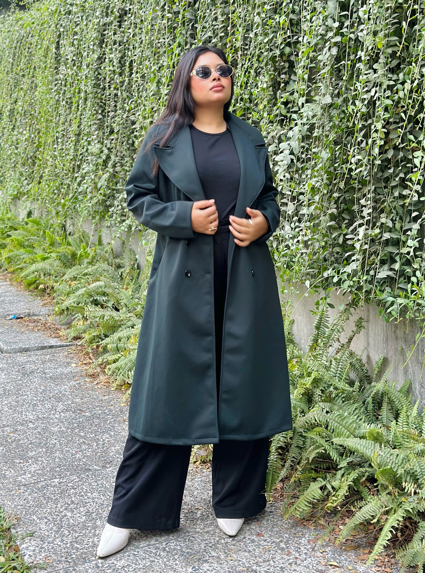 The Classy Long Overcoat – Elegant Winter & Formal Wear | Jacket || Dark Green