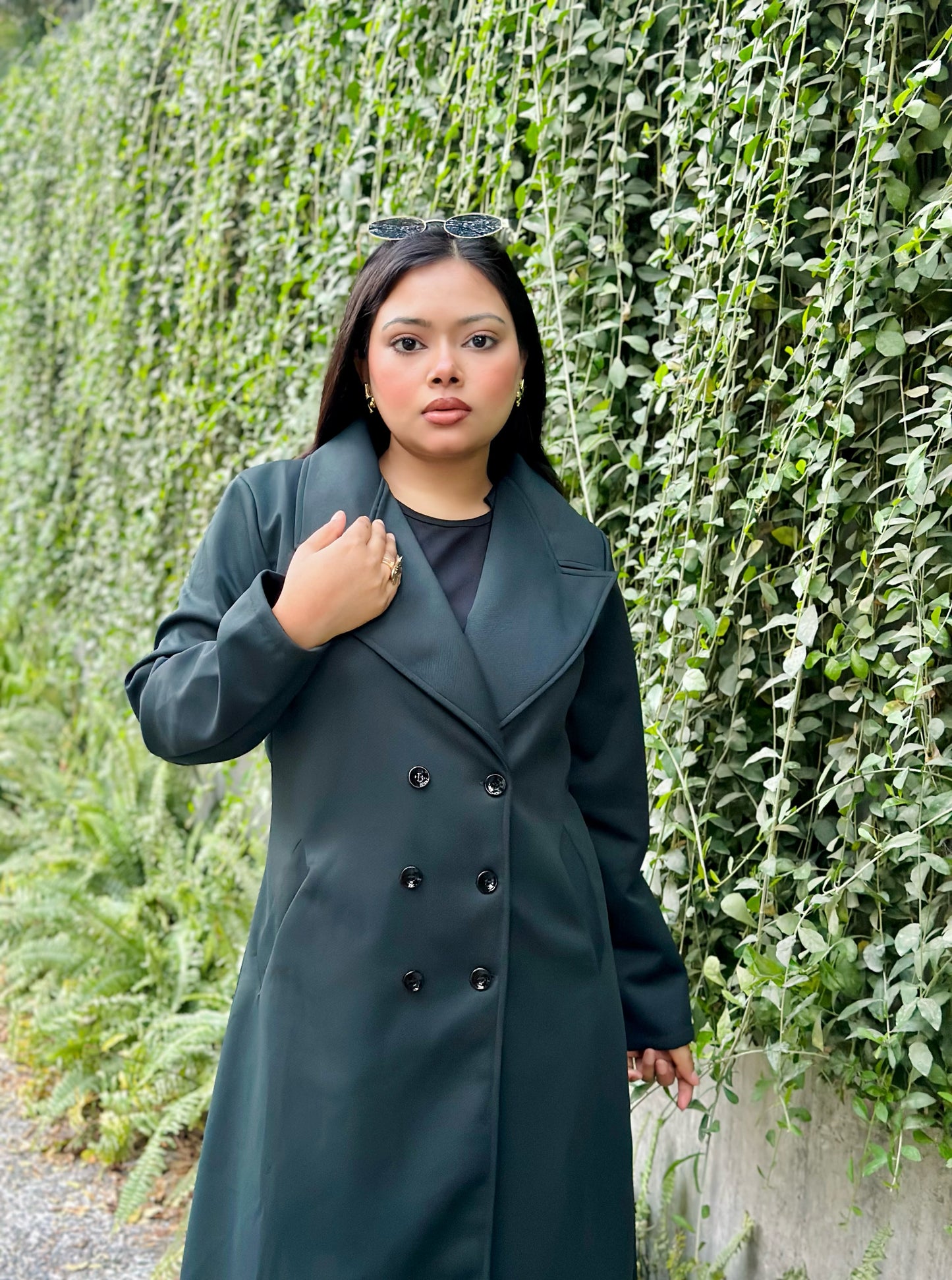 The Classy Long Overcoat – Elegant Winter & Formal Wear | Jacket || Dark Green