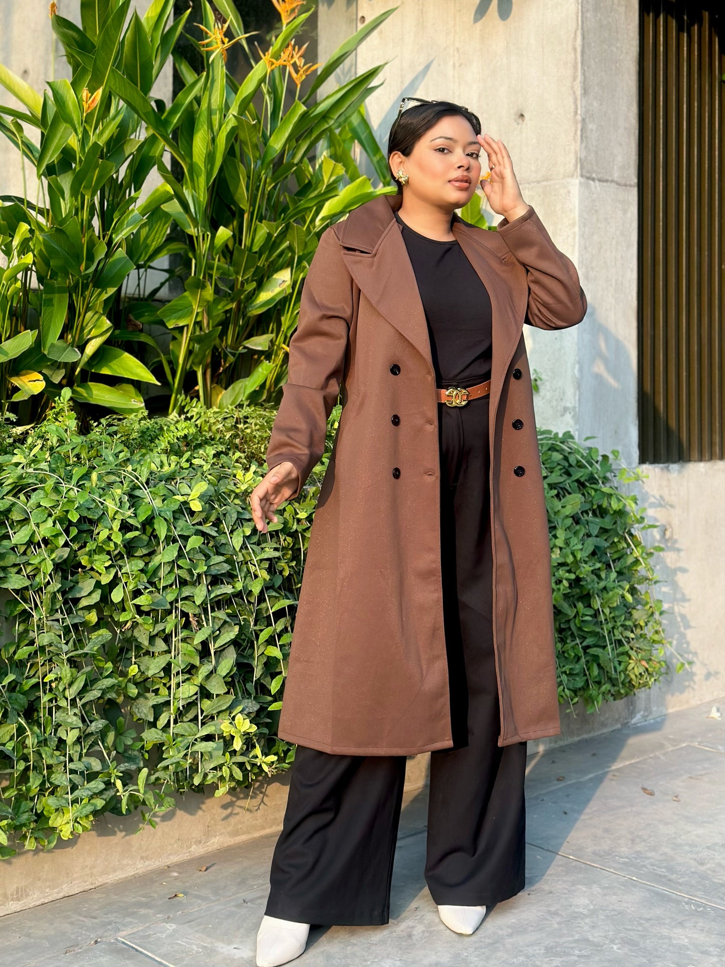 The Classy Long Overcoat – Elegant Winter & Formal Wear | Jacket || Mocha Beige