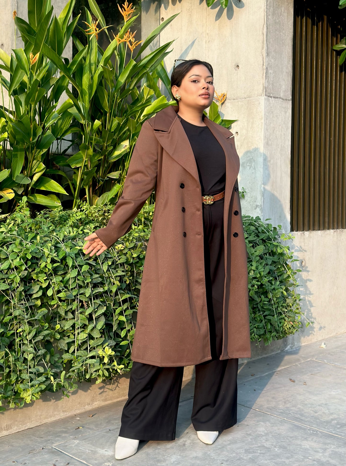 The Classy Long Overcoat – Elegant Winter & Formal Wear | Jacket || Mocha Beige