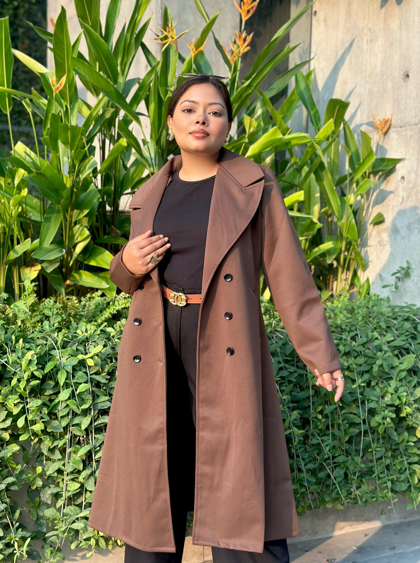 The Classy Long Overcoat – Elegant Winter & Formal Wear | Jacket || Mocha Beige