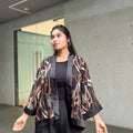 Choco Vibe Brown Short Kimono – Chic Outer Layer for Women | TrendyBuzz