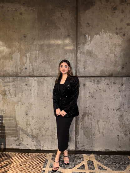Ladies Party Blazer || Fashionable Party Blazer || Women Sequin Party Blazer