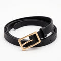 Ladies Classic Box Buckle Belt in Black