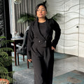 Ladies Crop Black Blazer Set || Fashionable Blazer Suit || Women Blazer