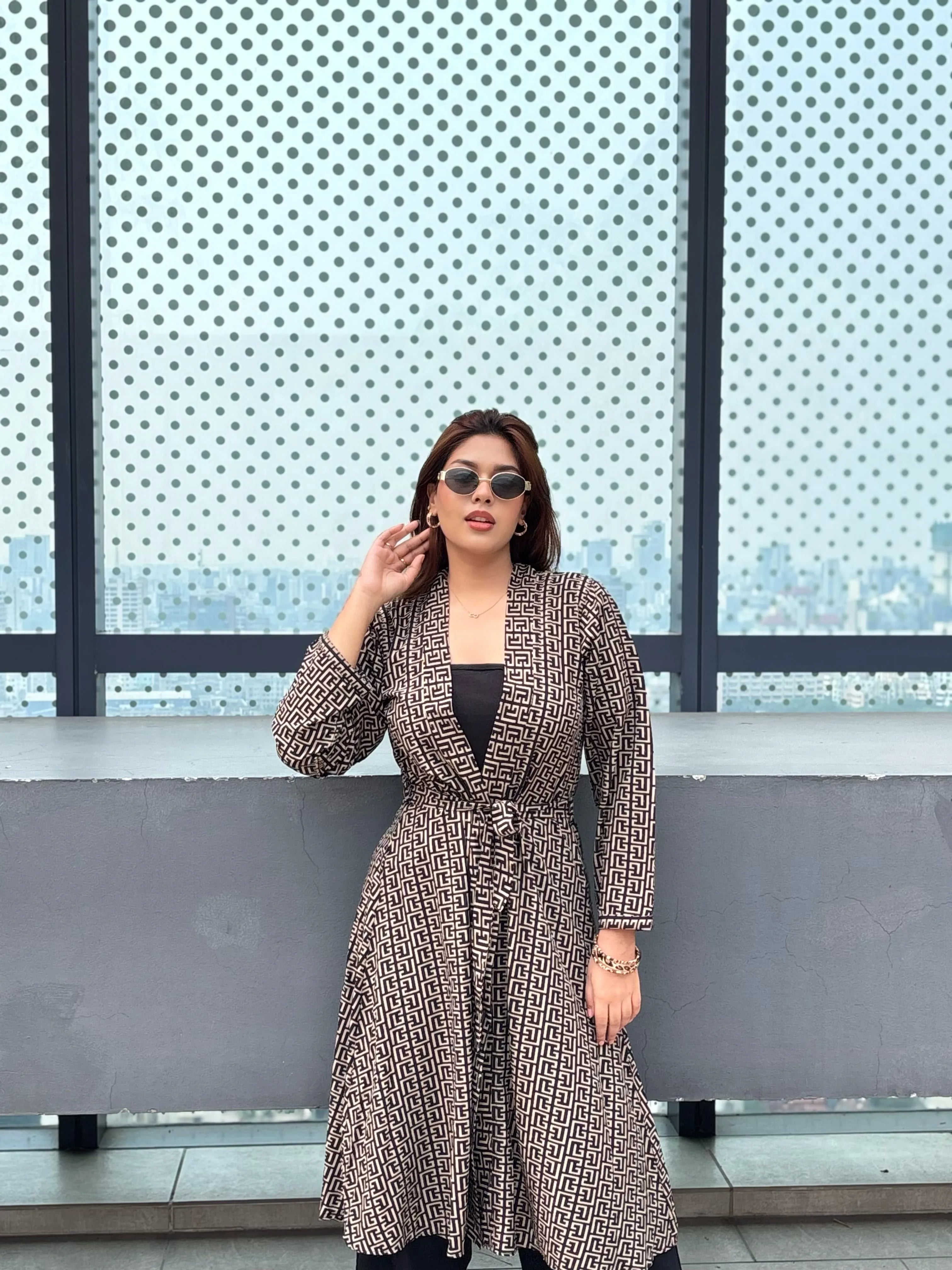 Premium Long Shrug for Women In Beige Colour || Trendy Buzz