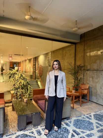Semi-Fit Beige Formal Blazer for Women | Women’s Blazer | TrendyBuzz Bangladesh