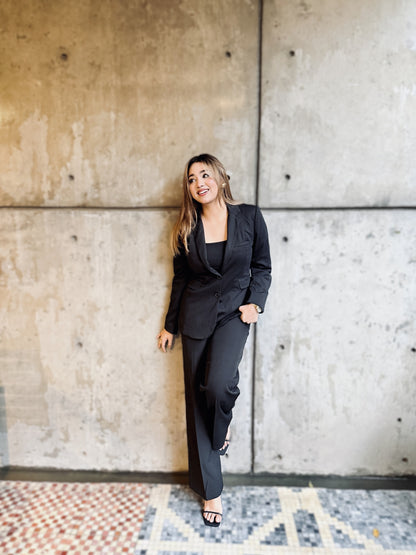 Semi-Fit Black Formal Blazer for Women | Women’s Black Blazer | TrendyBuzz Bangladesh