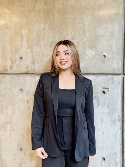 Semi-Fit Black Formal Blazer for Women | Women’s Black Blazer | TrendyBuzz Bangladesh