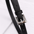 Black square buckle belt for women by Trendy Buzz