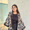 Mocha Marble Print Short Kimono – Chic Outer Layer for Women | TrendyBuzz