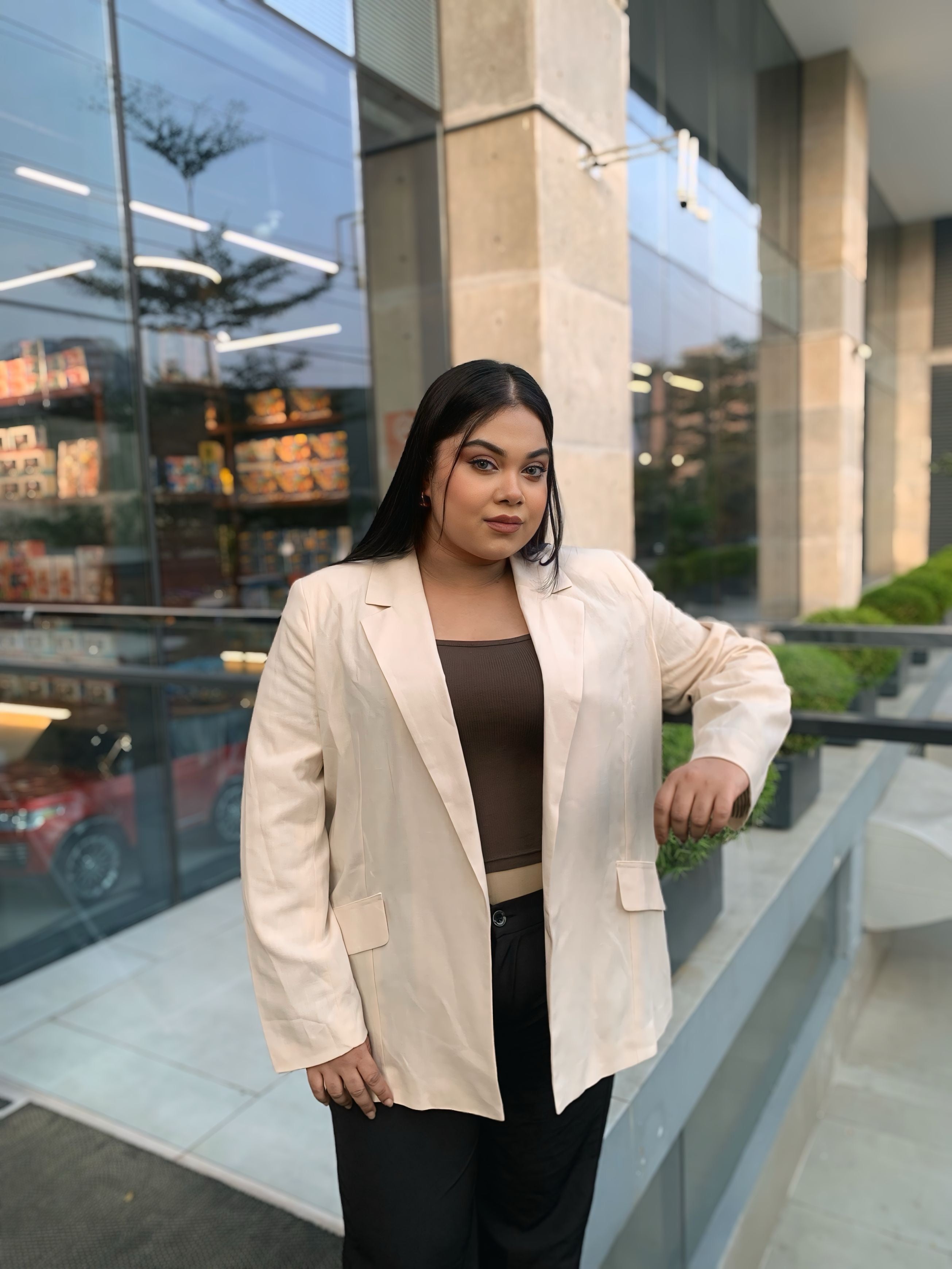 Ladies Regular Fit Formal Blazer | Women’s Blazer | Warm White