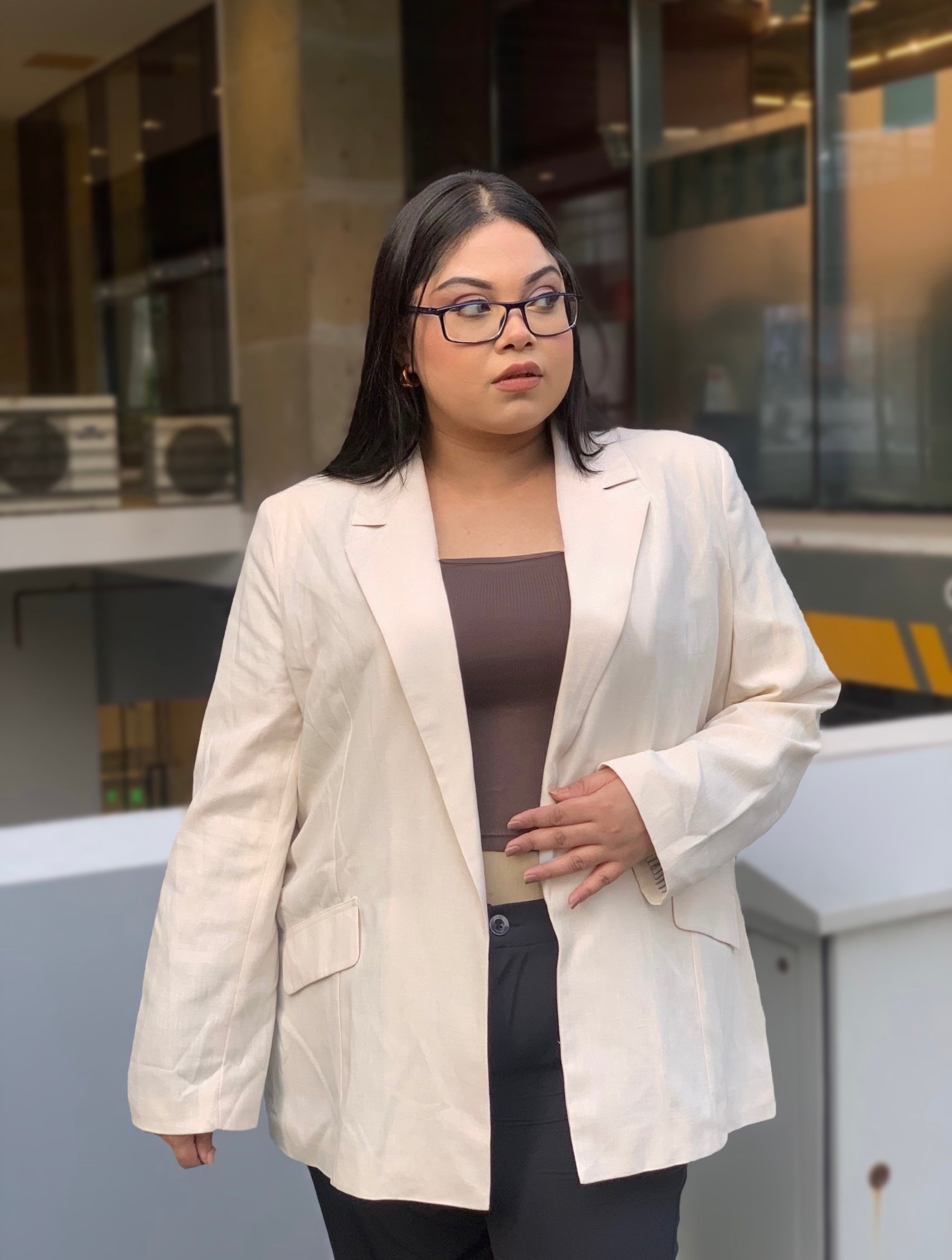 Ladies Regular Fit Formal Blazer | Women’s Blazer | Warm White