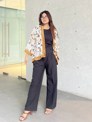 Vanilla Flow Short Kimono – Chic Outer Layer for Women | TrendyBuzz