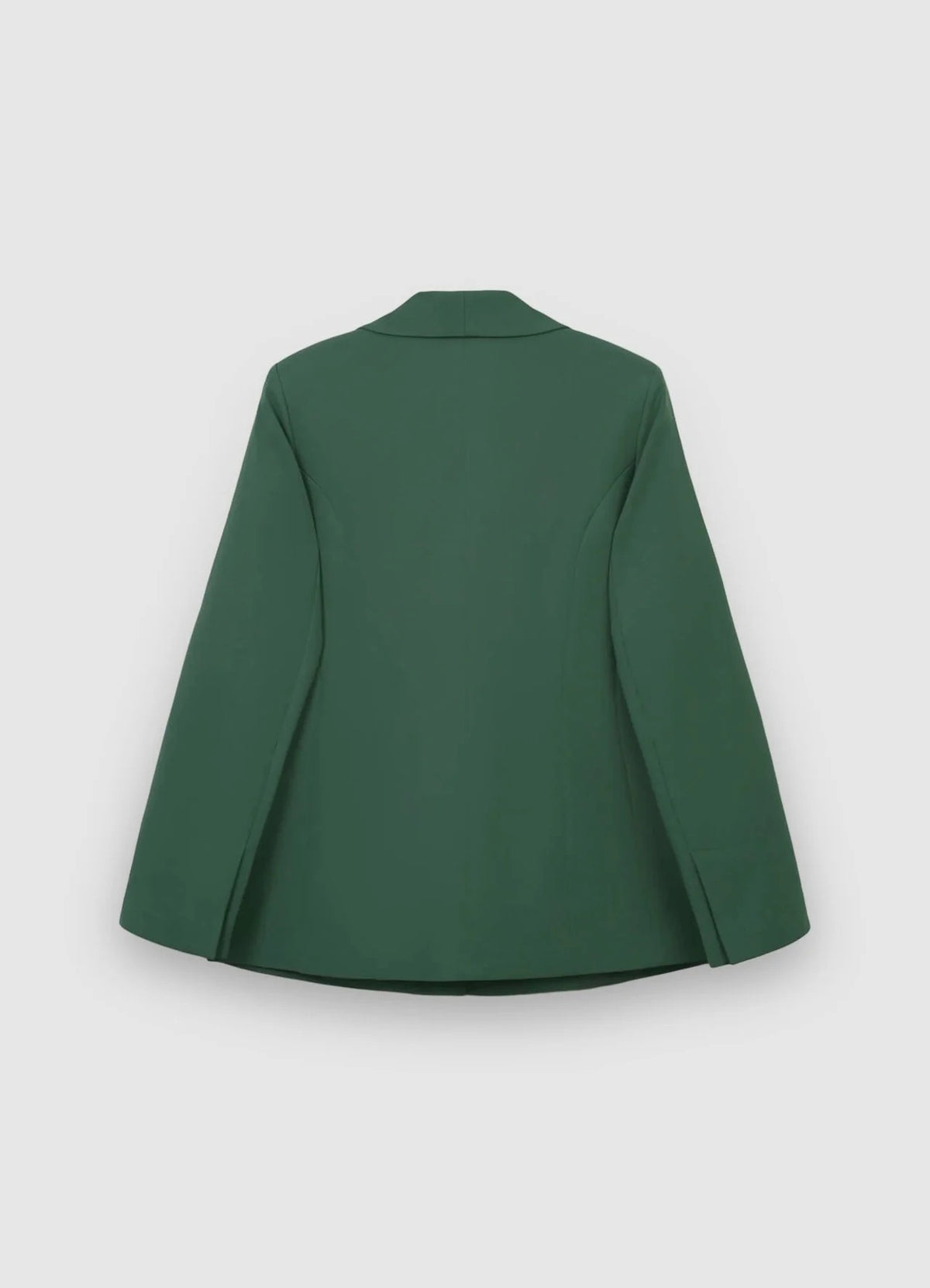 Women's 1 button solid green blazer with structured silhouette. trendy buzz bd. 